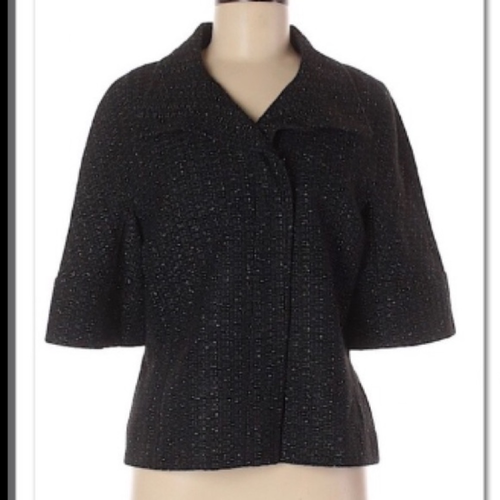 Tribal Black/White Short Sleeve Zipper Jacket 8